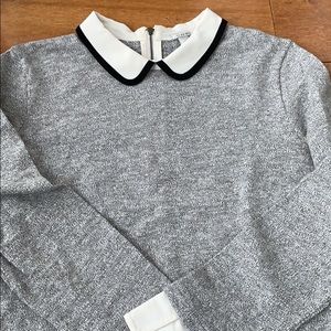 JCrew cotton and silk top